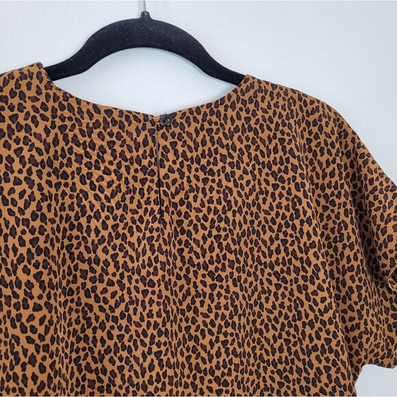 Vintage Requirements Animal Print Blouse Cheetah Size Medium Chic Career Office - Picture 8 of 9